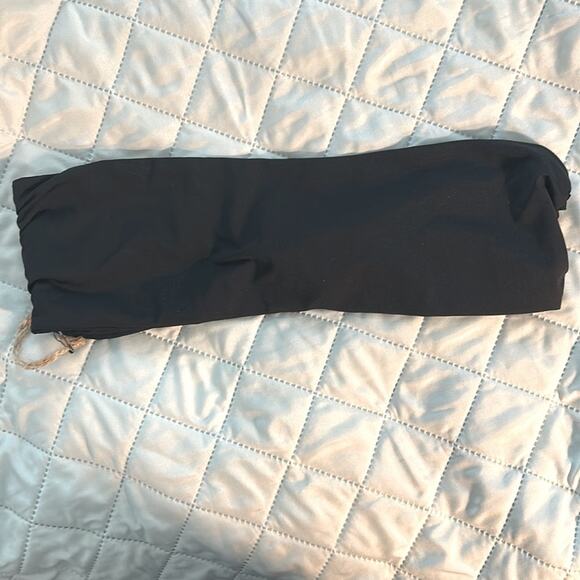 NWT Stone Fox Swim Lele black bandeau knit bikini top, XL - Picture 5 of 8